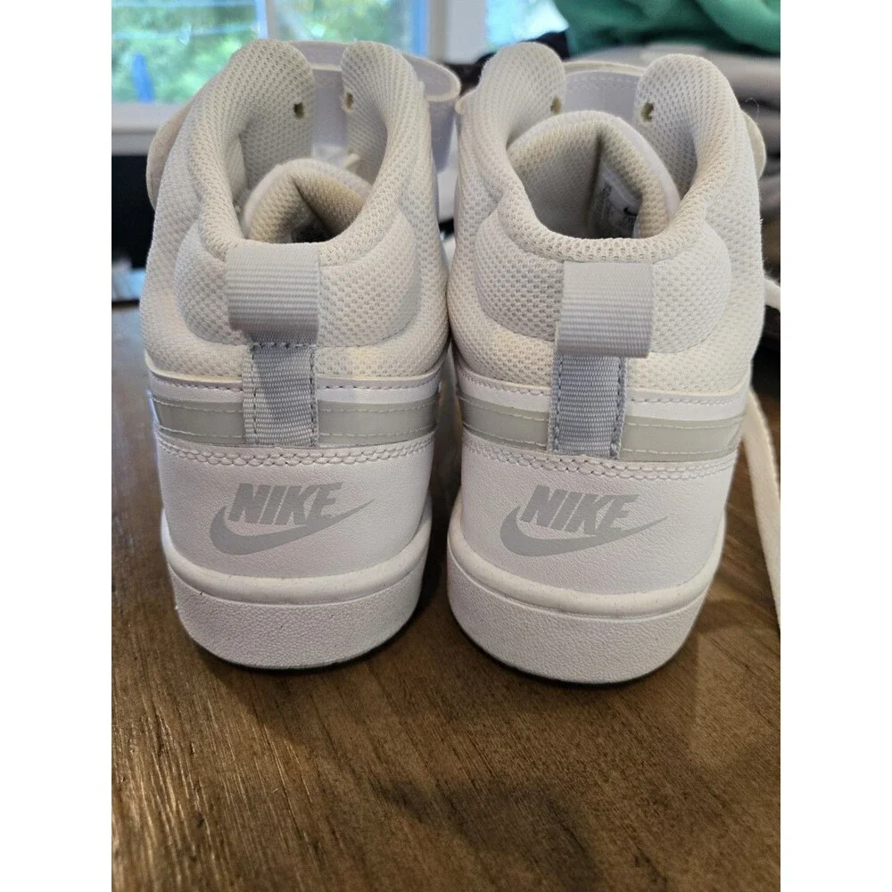 Unisex Kid's Nike Court Borough Mid 2 White/Gray Size 6Y